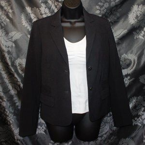 calvin klein womens 2 button blazer black
